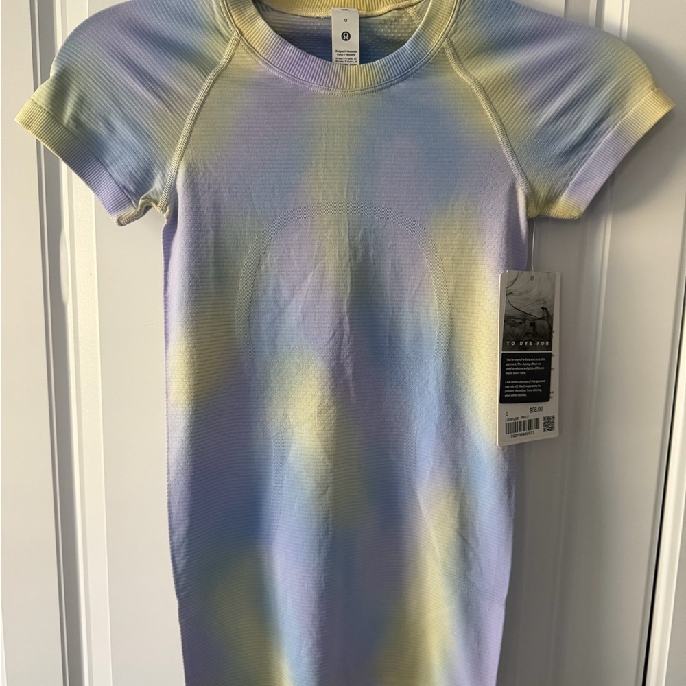 Lululemon Swiftly Tech Short Sleeve 2.0 NWT Tie Dye Pastel Size 0